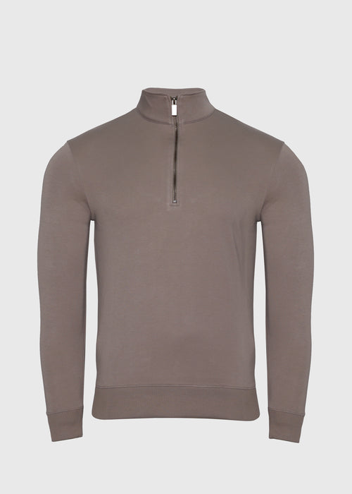 Quarter Zip Pima Fungi Rosso Manzano
