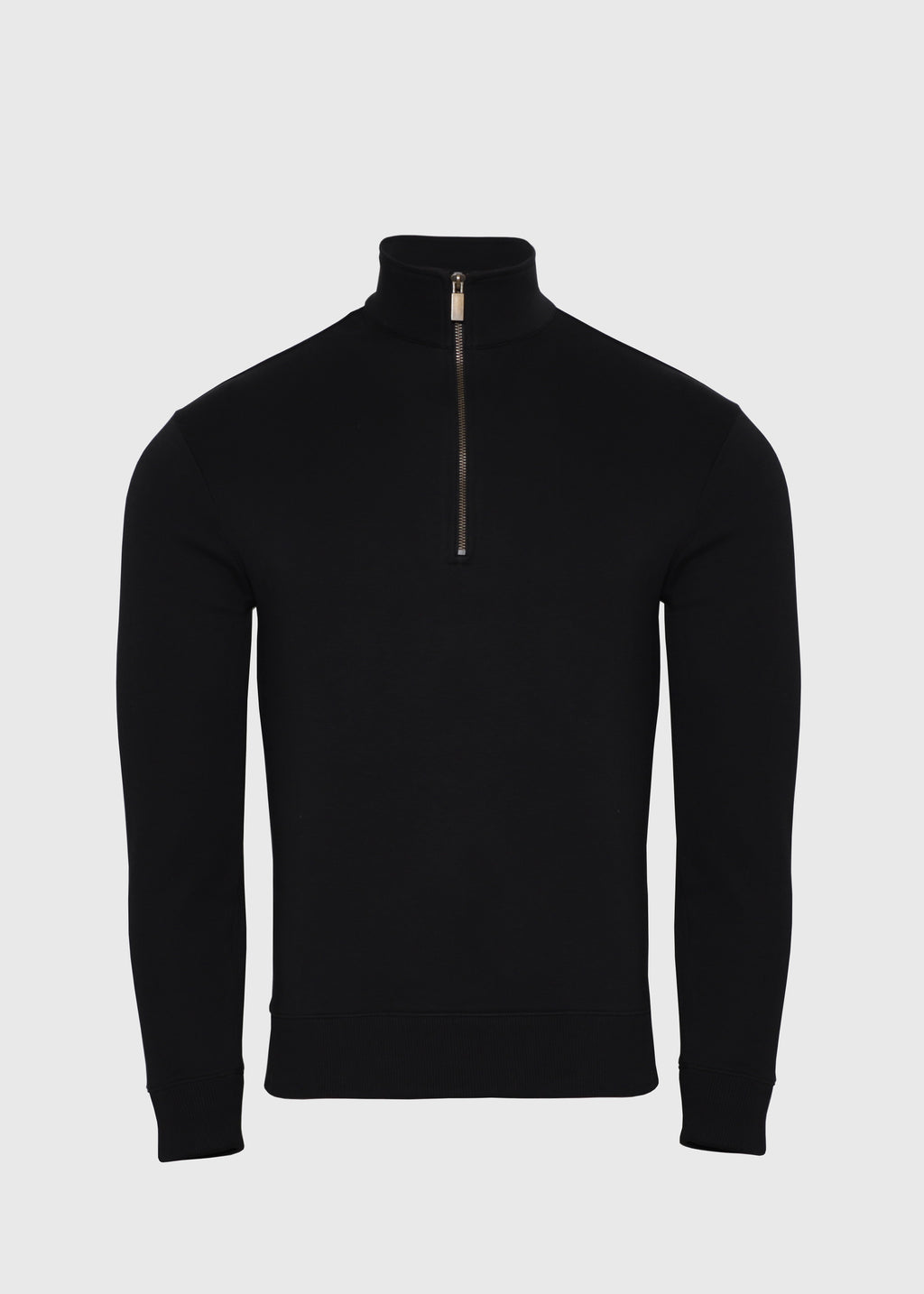Quarter Zip Pima Negro Rosso Manzano