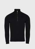Quarter Zip Pima Negro Rosso Manzano