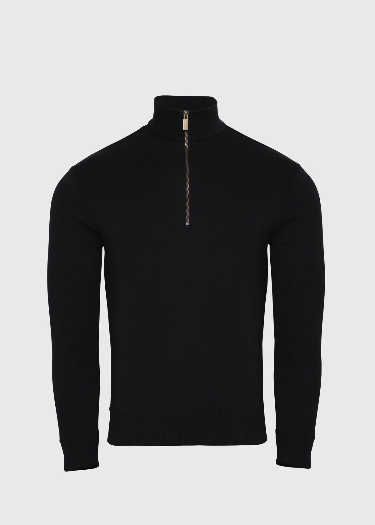 Quarter Zip Pima Negro Rosso Manzano