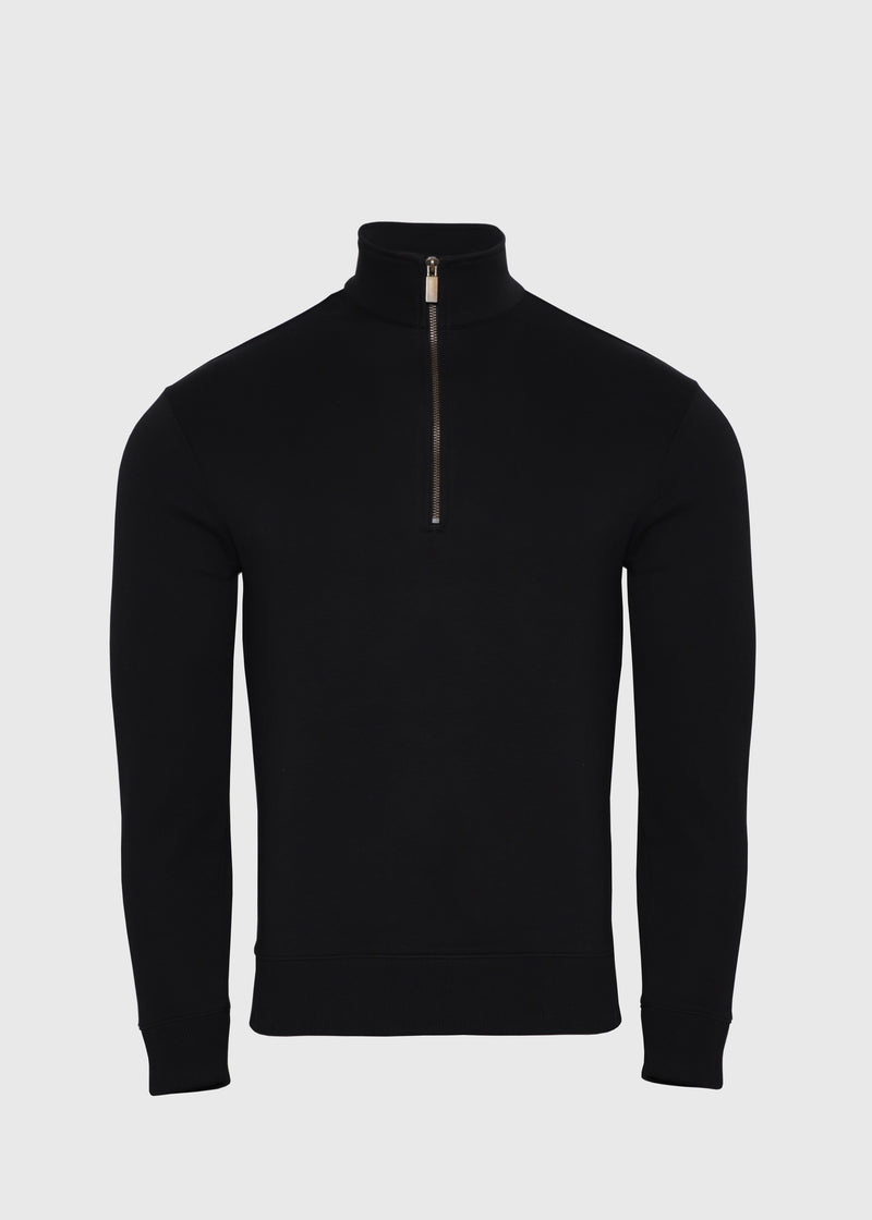 Quarter Zip Pima Negro
