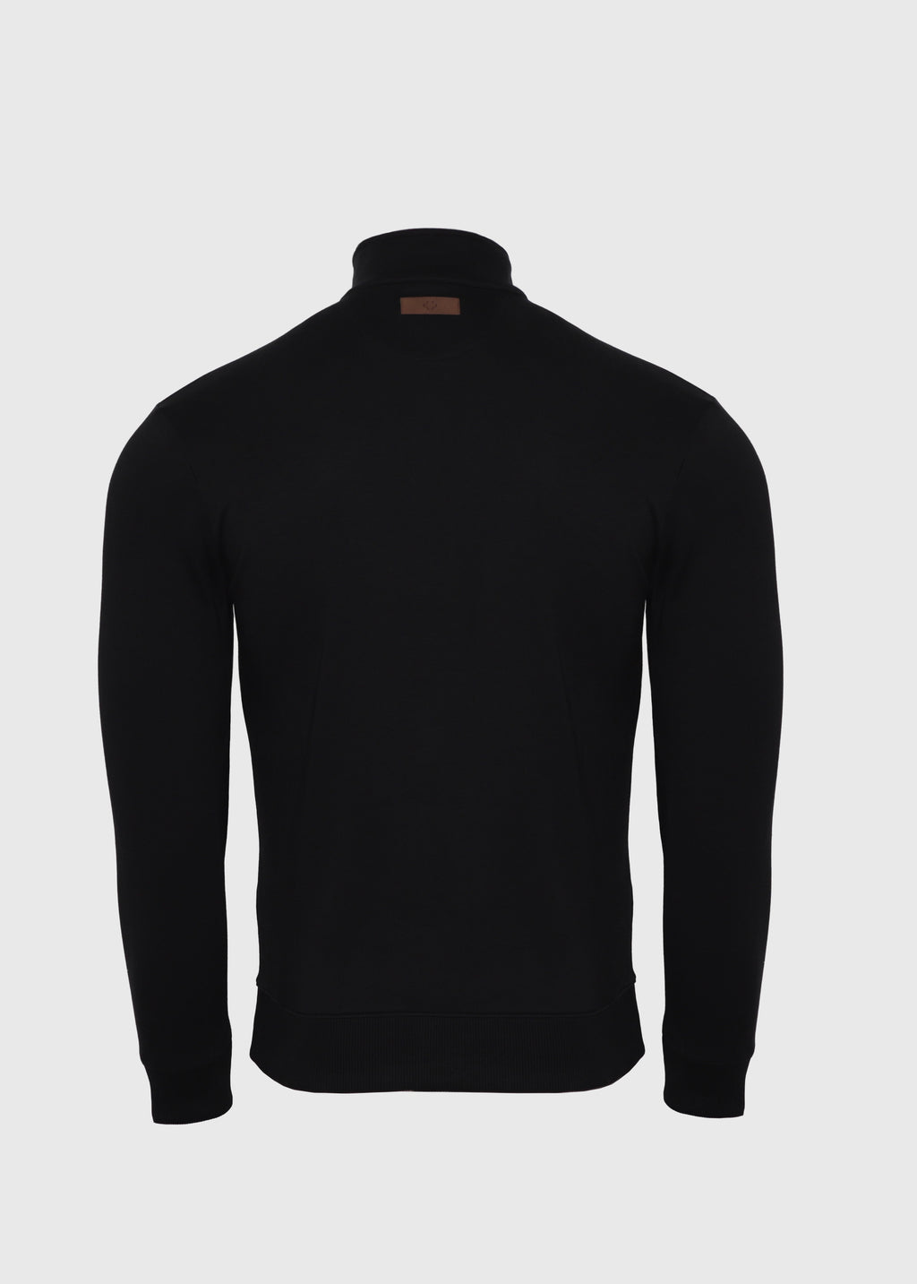 Quarter Zip Pima Negro Rosso Manzano